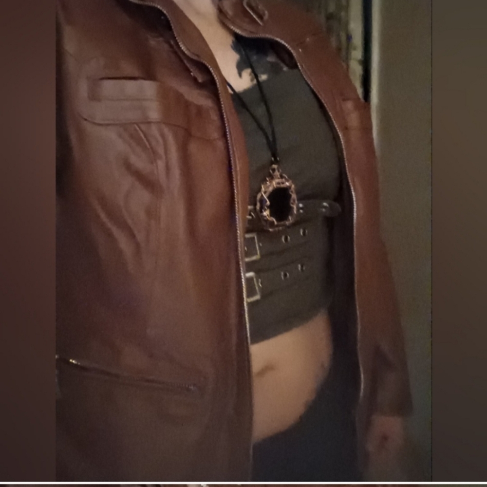 Nwot Brown Leather Jacket